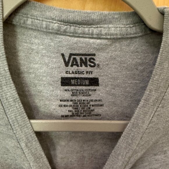 Vans Surf Style Graphic T-Shirt Gray Medium - Picture 3 of 4